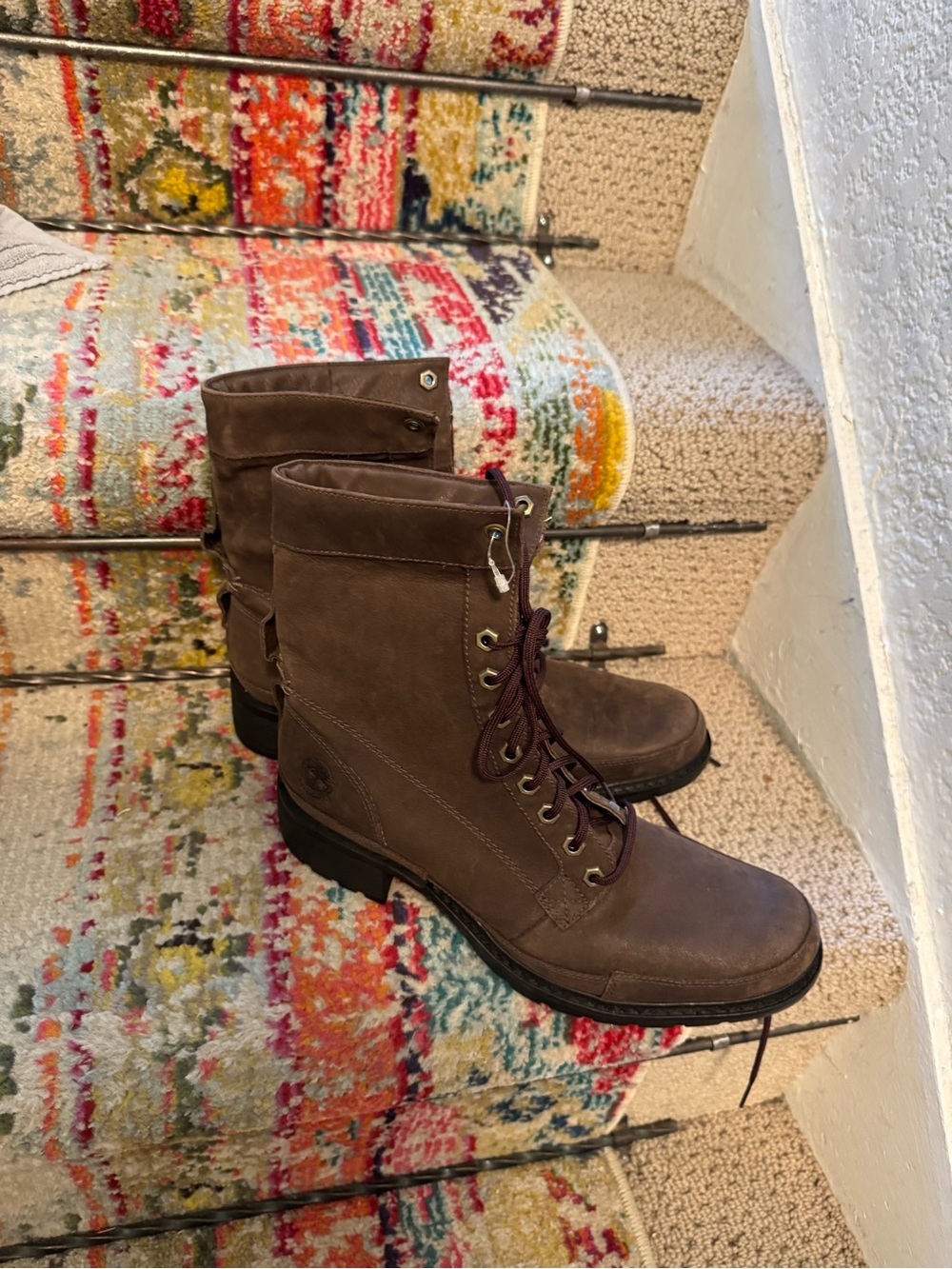Timberland Brown Women's Lace-Up Genuine Leather Boots
